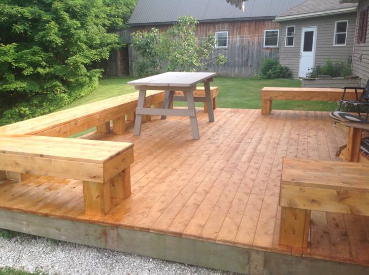Decking in place.